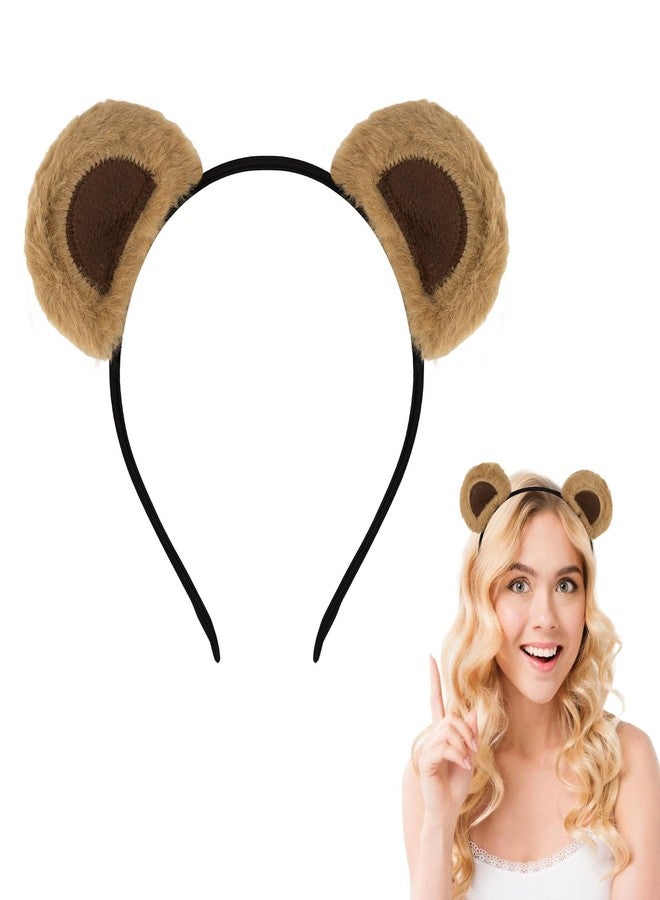 Amariver Bear Ears Headband for Women Cute Bear Hairband Ear Bear Animal Cosplay Plush Bear Headband Halloween Costume Headwear - Image 1